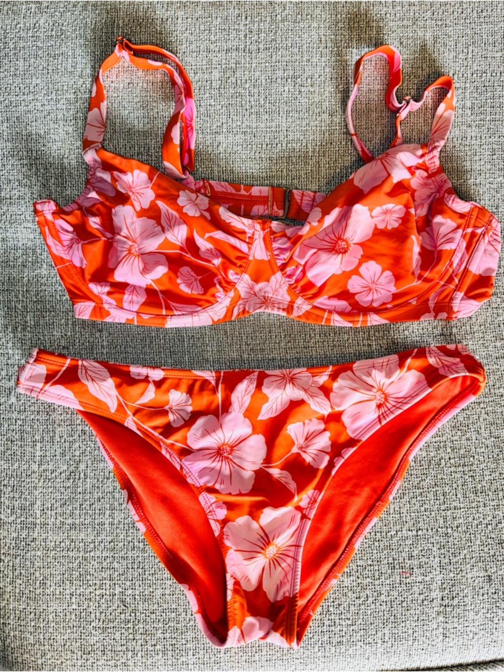 wild fable Bright Orange Pink Bikini